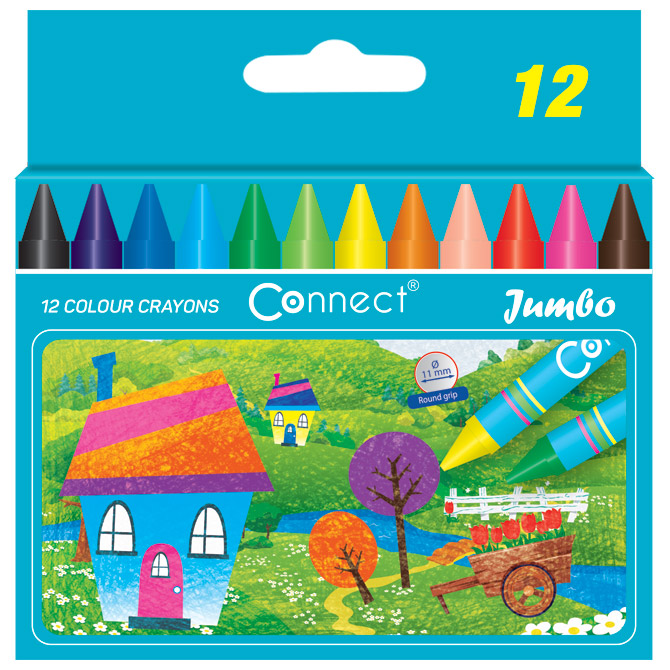 Voštane pastele 12 boja Connect Jumbo