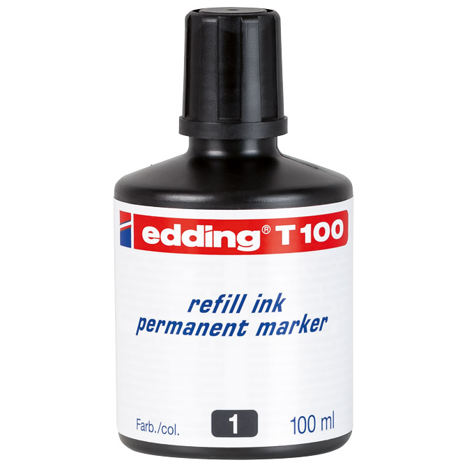 Tinta za marker permanentni 100 ml Edding T100 crna