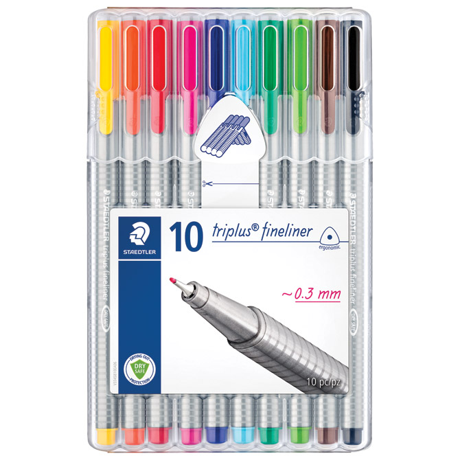 Set fineliner flomastera 10 boja