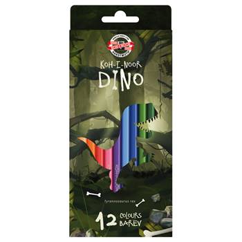 Boje drvene set 12 komada s dinosaurima Koh-I-Noor