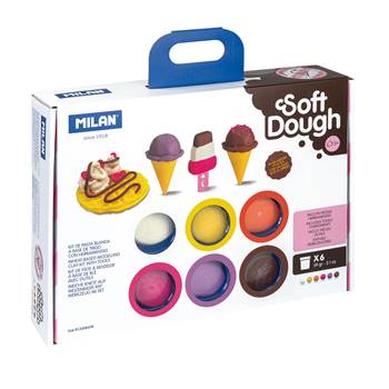 Plastelin Soft Dough Ice Creams&Waffles set 6 boja Milan